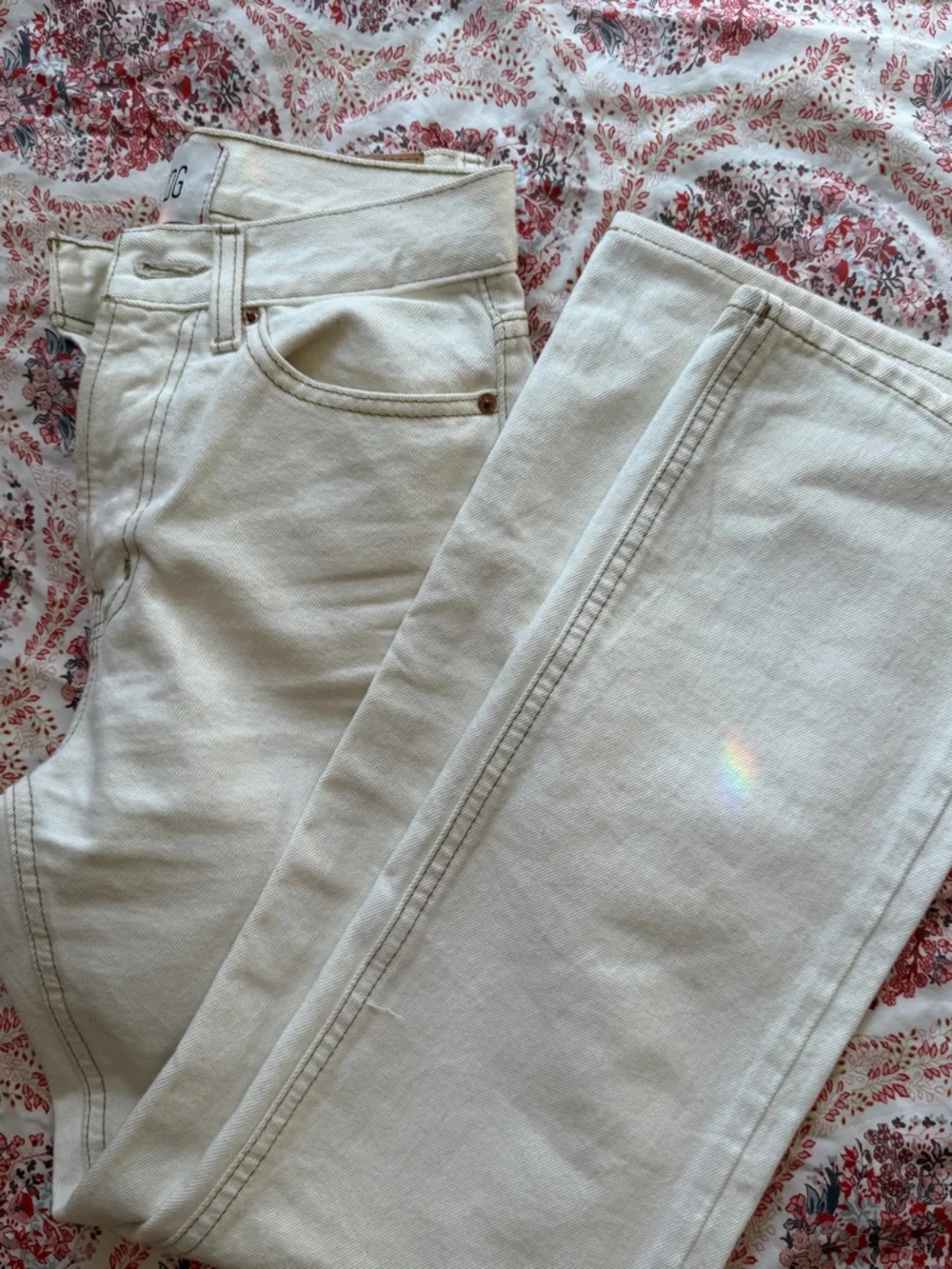 BDG Cream Flare Jeans - Picture 7 of 7